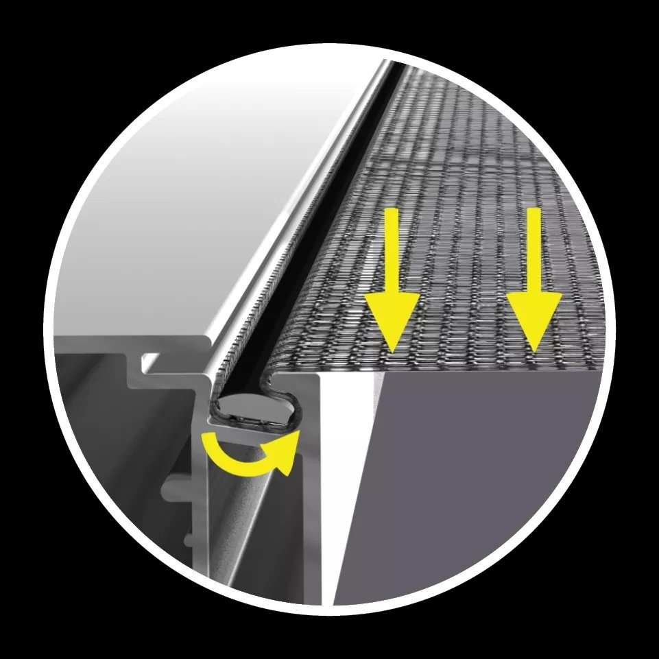 Exclusive Self-Locking Screen System